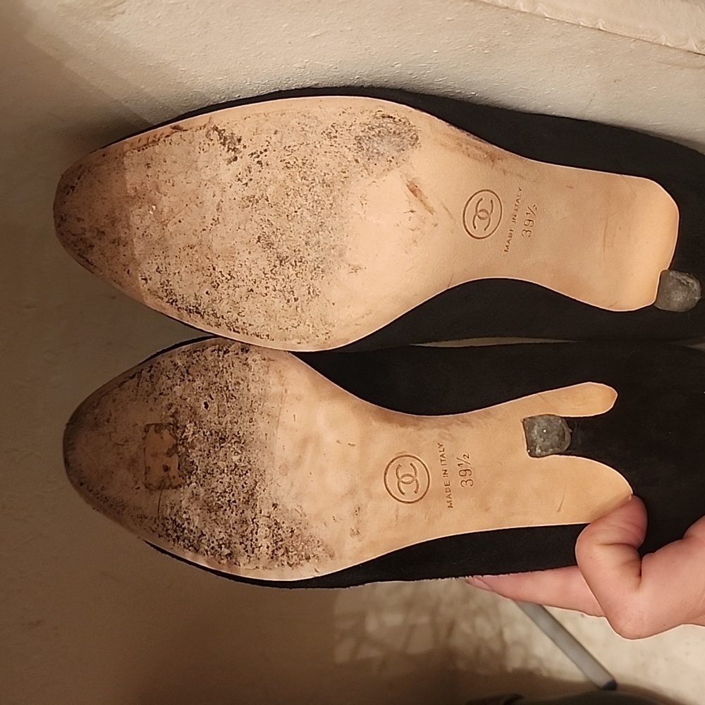 Chanel ankle boots suede size 39 1/2 - Picture 6 of 8